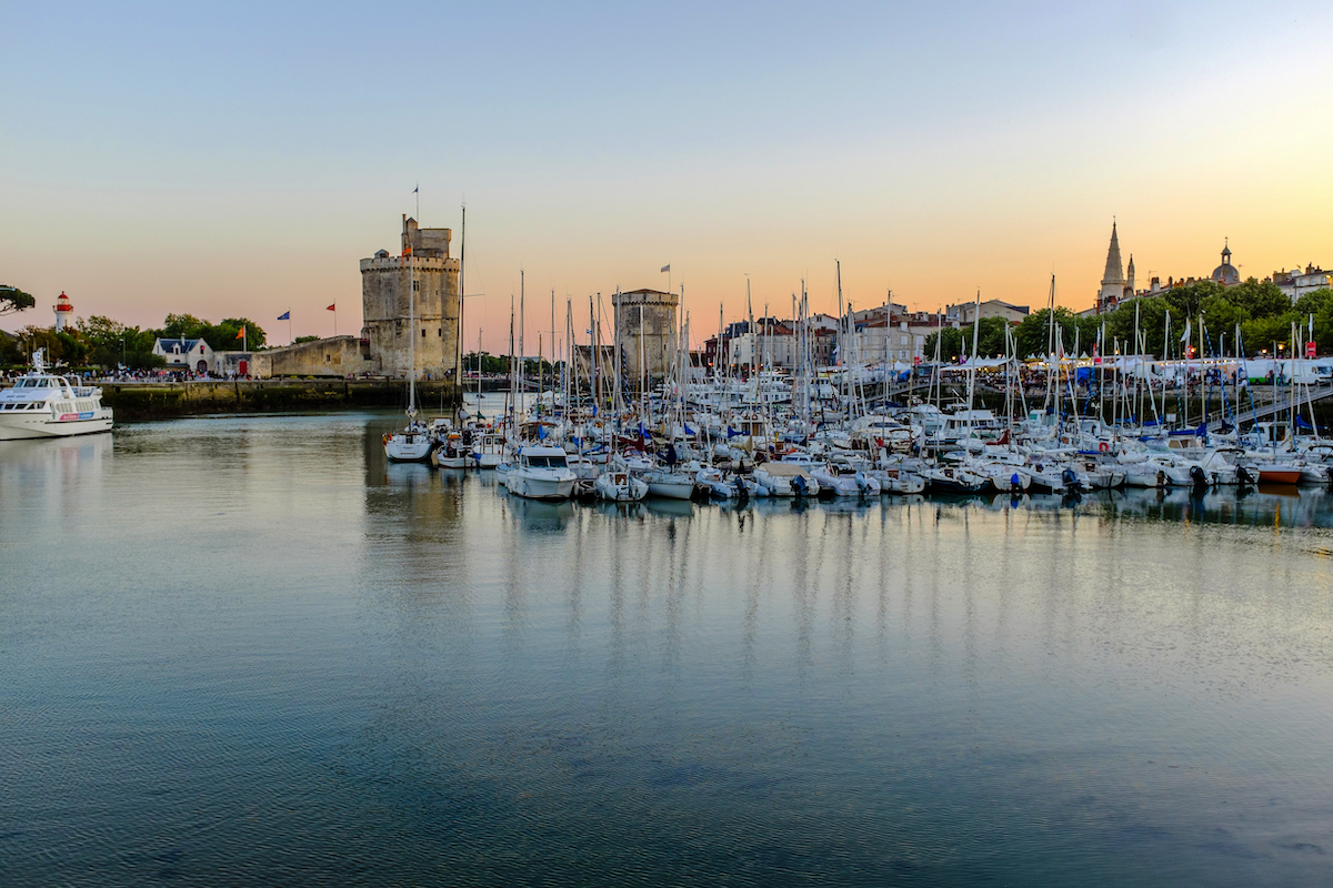 Port de la Rochelle au coucher du soleil