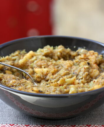 Purée de brocolis aux pommes reinettes