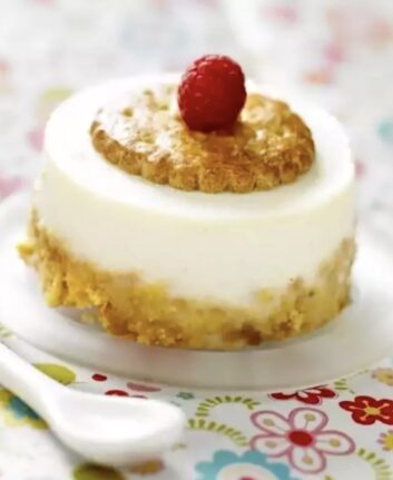 Cheesecake au citron, au mascarpone et aux sablés Bretons