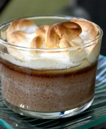 Crème au chocolat meringuée