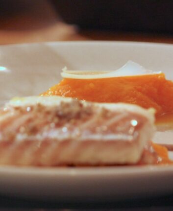Dos de cabillaud - purée de butternut