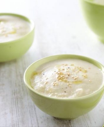 Velouté d’artichauts à l’huile de sésame