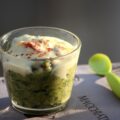 Verrine de courgettes aux tomates confites, crème de Reblochon