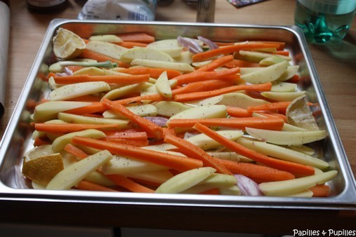 Légumes pour filet de limande soles