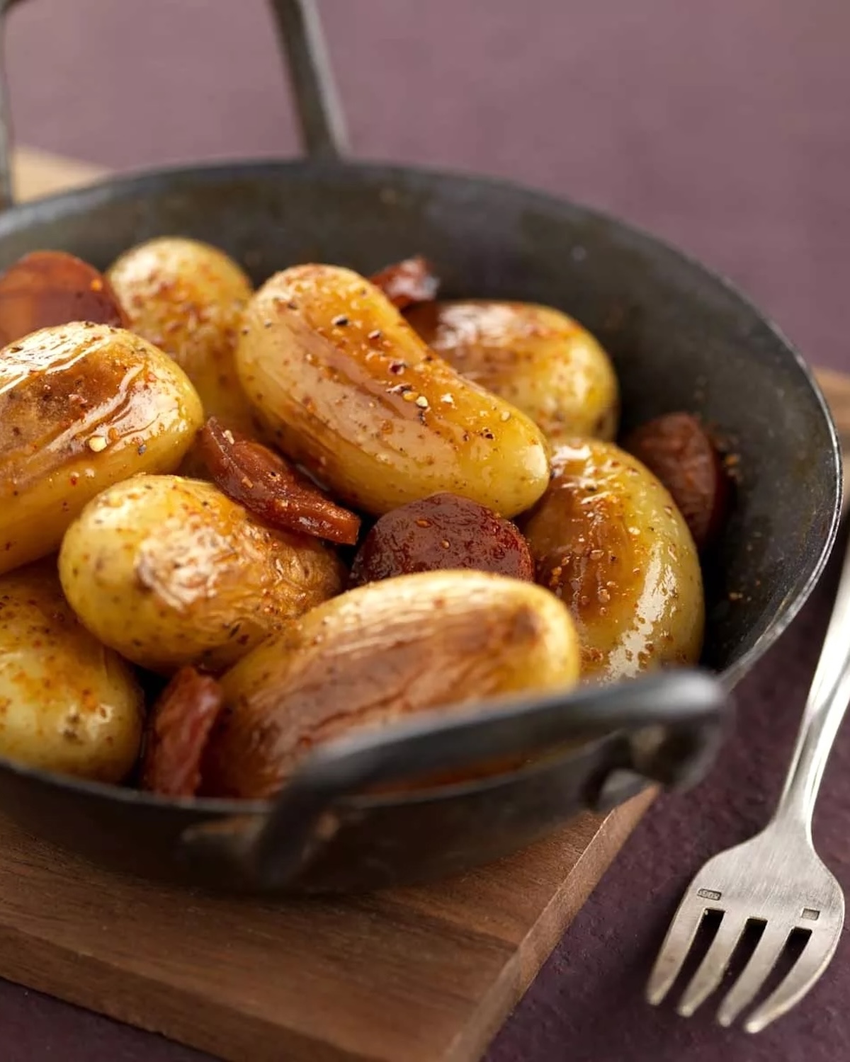 Cocotte de pommes de terre Grenailles fondantes au chorizo doux - Crédit photo : P.L.Viel / V. Drouet / Doréoc