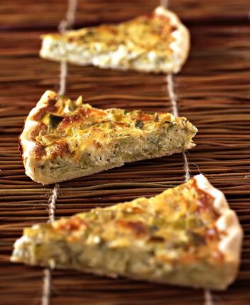 Tarte aux poireaux et au fromage de chèvre