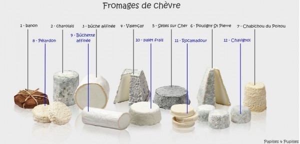 12 fromages de chèvre
