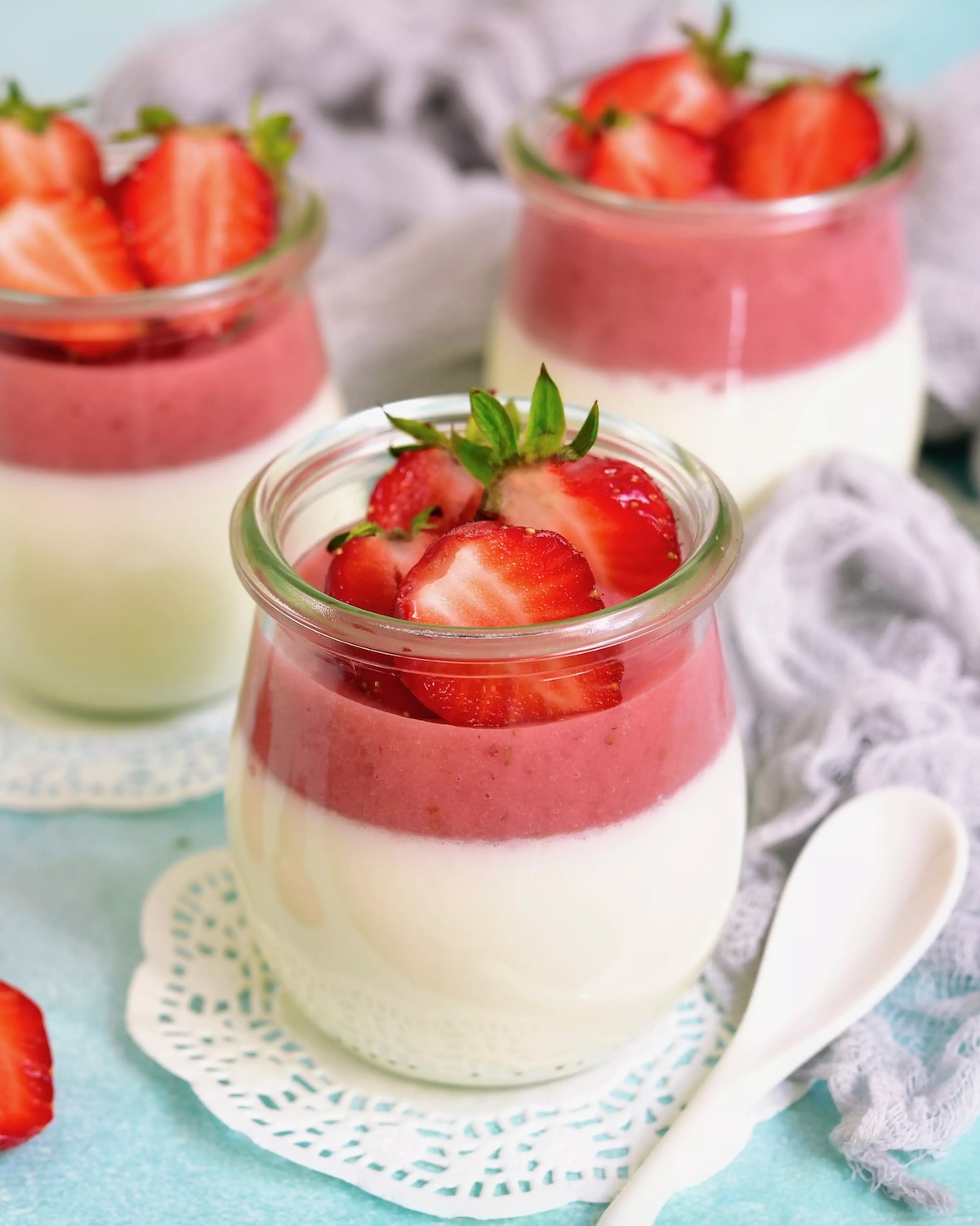 Pannacotta vanille fraises ©Liliya Kandrashevich shutterstock