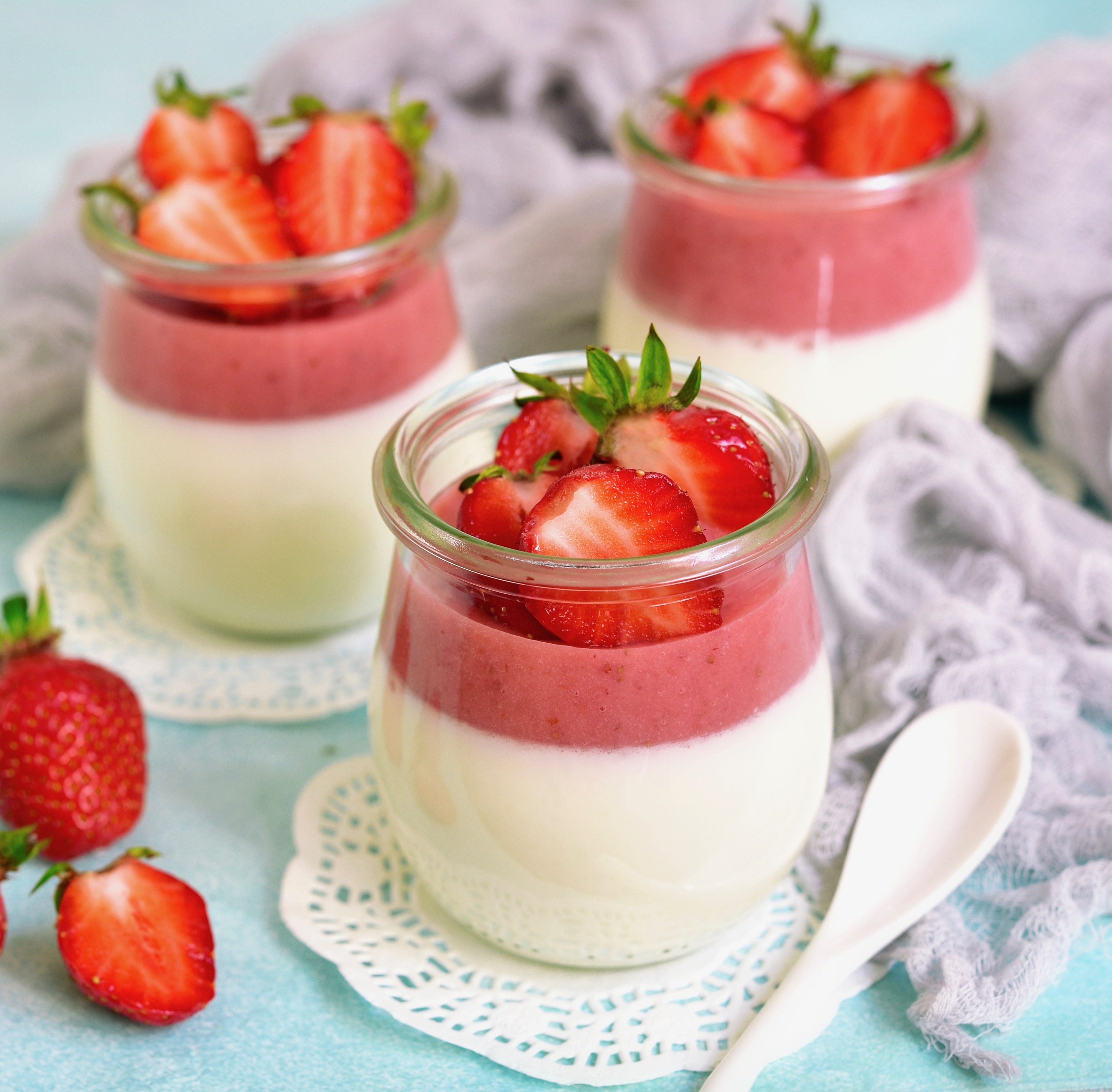 Panacotta vanille fraises ©Liliya Kandrashevich shutterstock 