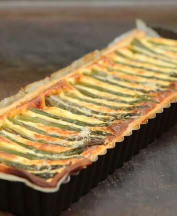 Tarte aux asperges et au Parmesan