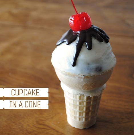Cupcake dans un cone 
