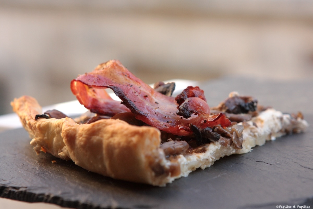 Tarte champignons lard ricotta