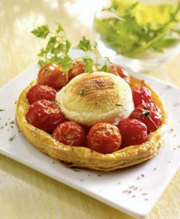 Tartelettes au fromage de chèvre et tomates cerises