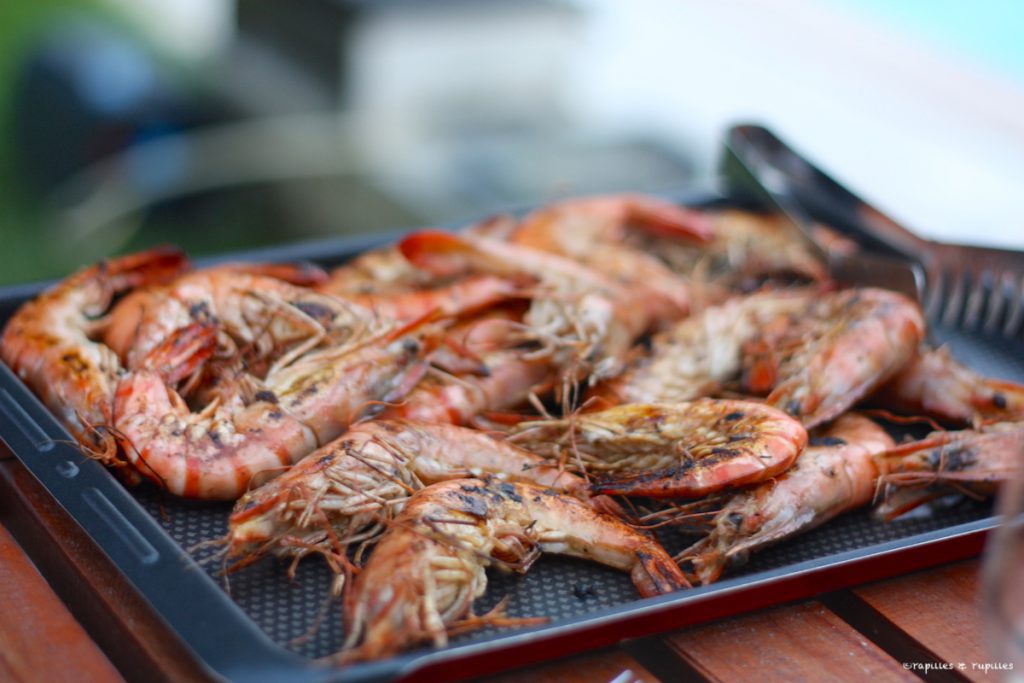 Recette de gambas marinées, cuites à la plancha