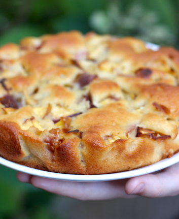 Gâteau à la Ricotta et aux nectarines