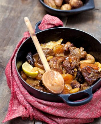 Échine de porc aux pruneaux et confiture de pruneaux