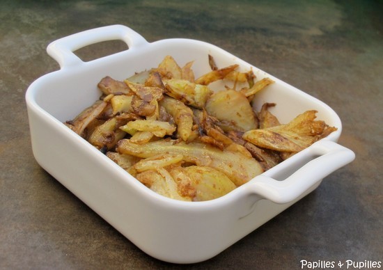 Fenouils sautés au wok, relevés au vinaigre balsamique