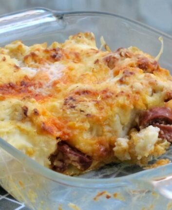 Gratin de chou fleur au chorizo
