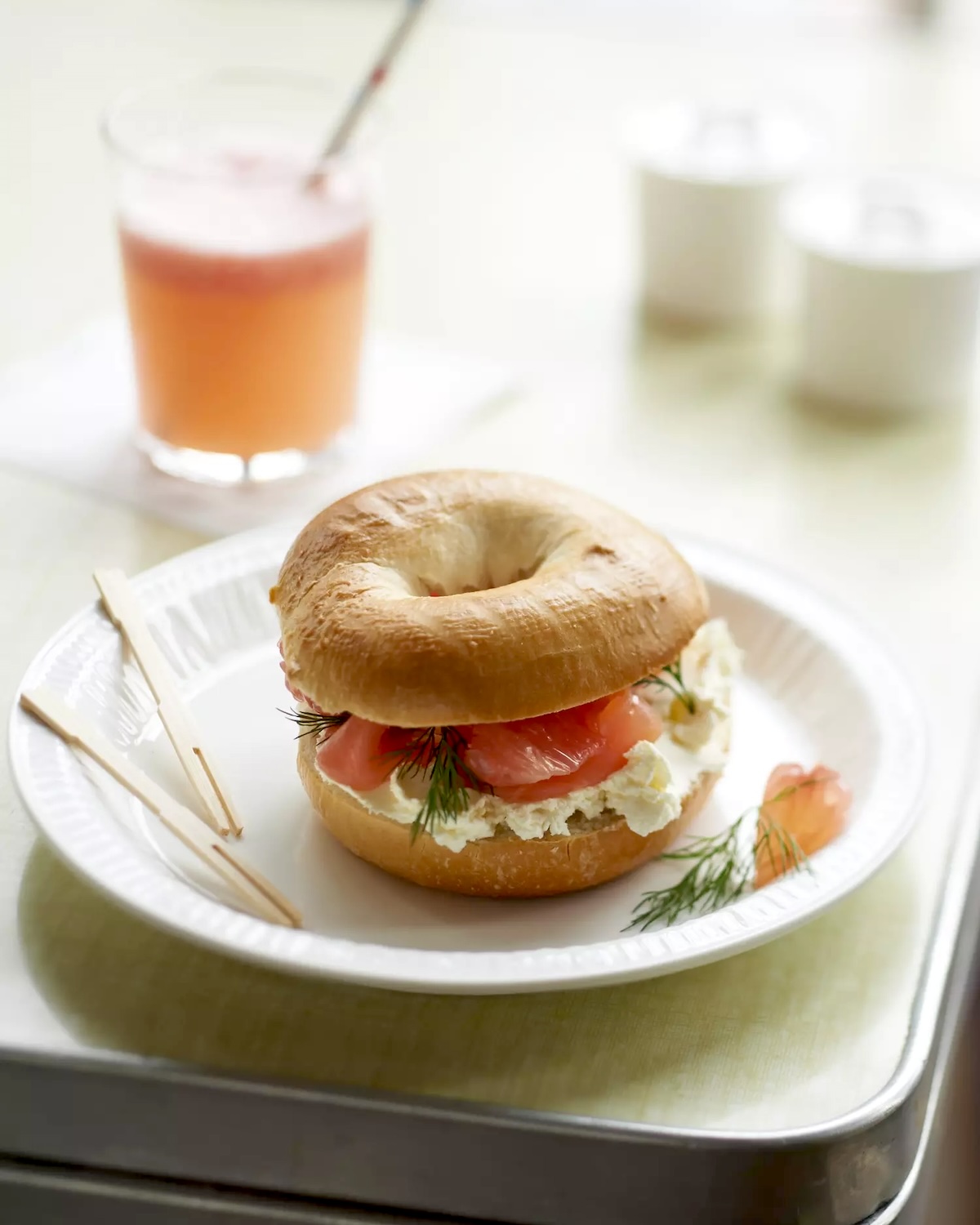 Bagels aux pamplemousses de Floride et au fromage frais