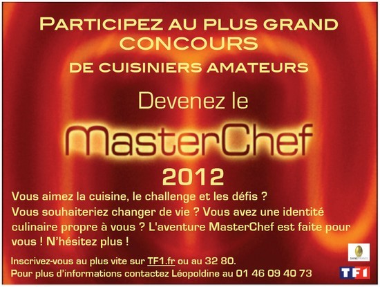 Participez à MasterChef 2012