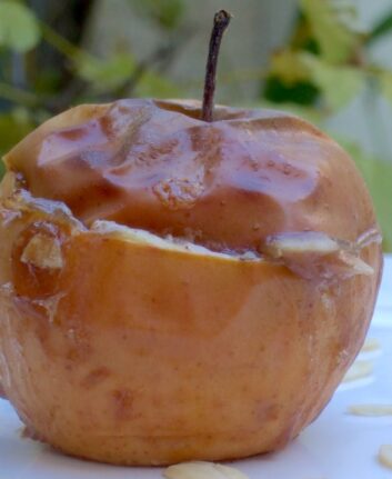 Pomme au four à la crème de marrons