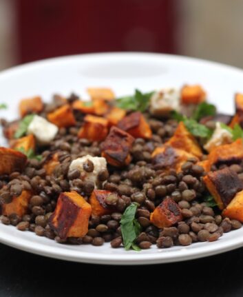 Salade de lentilles aux patates douces