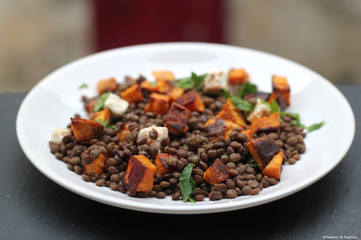 Salade de lentilles aux patates douces