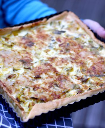 Tarte aux poireaux et au Comté