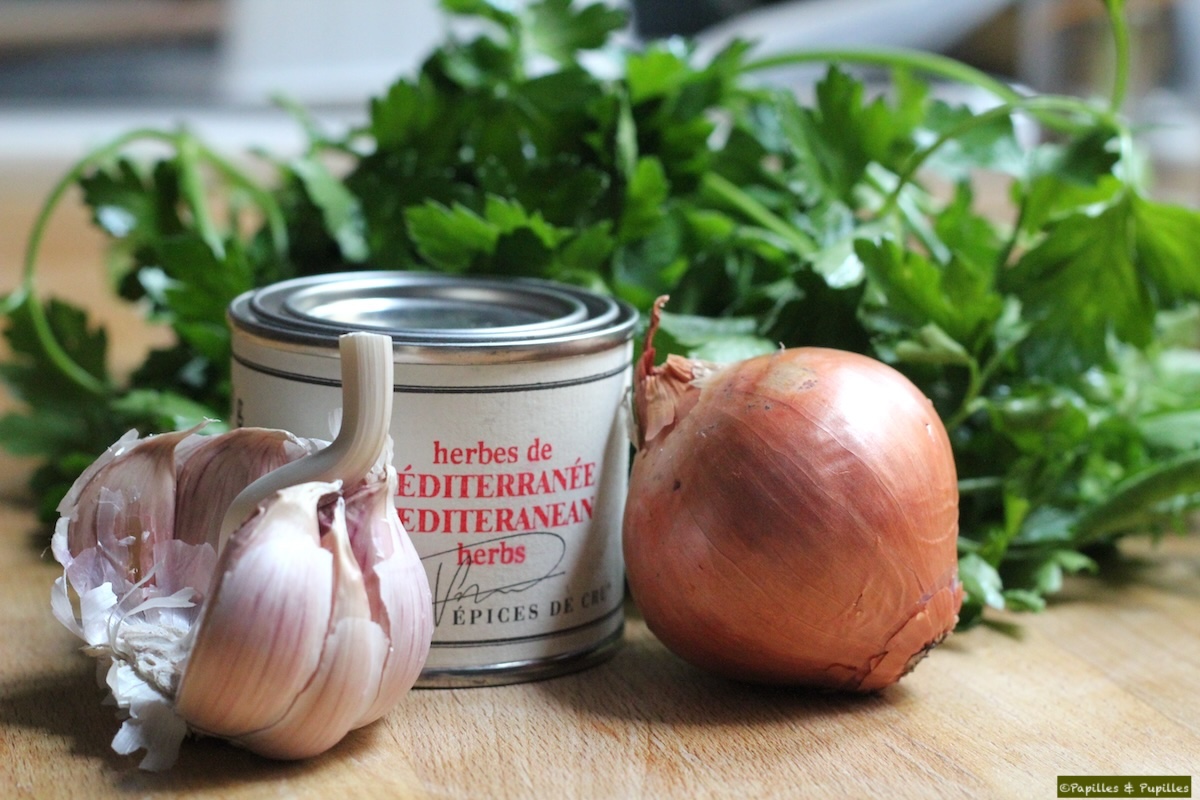 Ingrédients de la sauce chimichurri maison