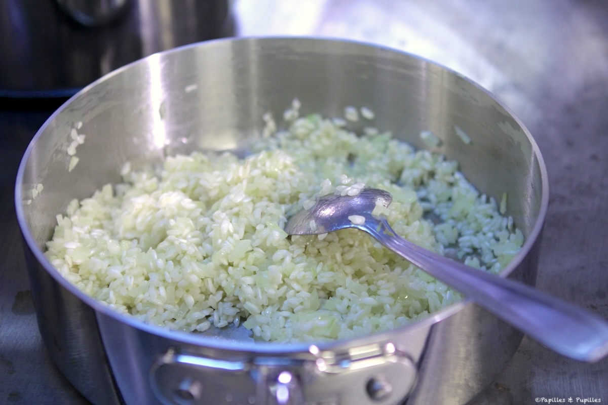 Préparation du risotto