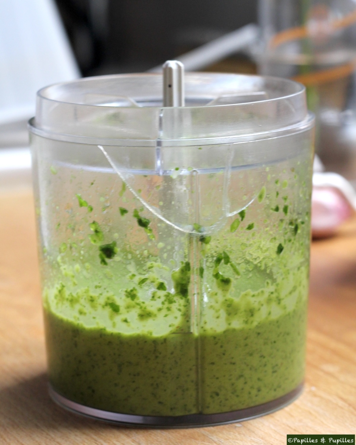 Sauce chimichurri mixée et encore texturée