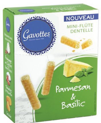 Gavottes salées Parmesan Basilic