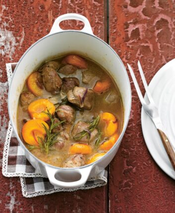 Médaillons de dinde à la Gueuze et aux abricots