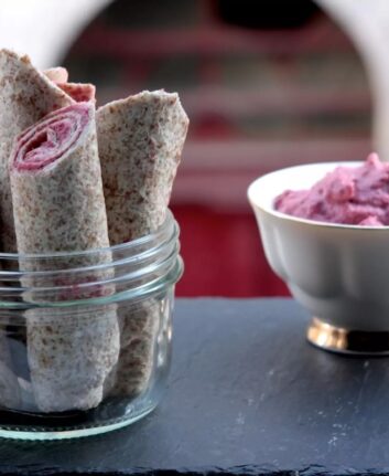 Wraps à la tartinade de betterave