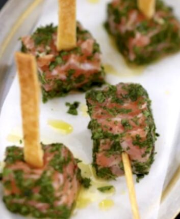 Sucettes de saumon au yuzu