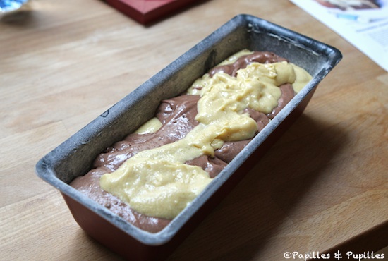 Dans le moule à cake