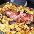 Filet mignon au lard fumé et pommes de terre au four (country potatoes)