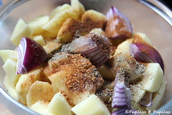 Pommes de terre et oignons épicés