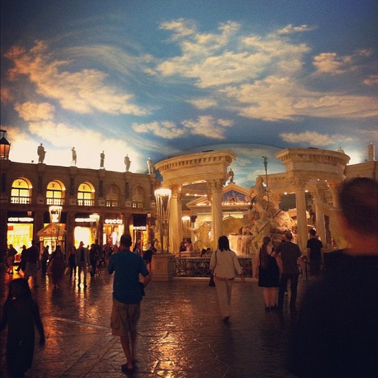 L'incroyable faux ciel de la Galerie du Caesar Palace - Las Vegas