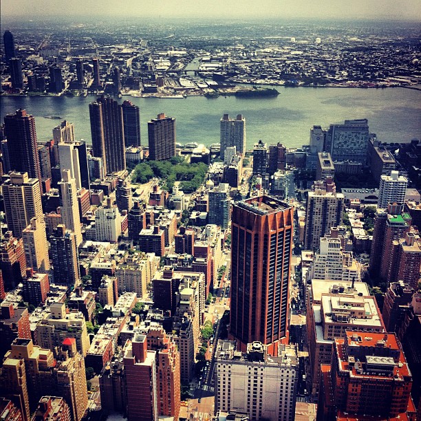 Hudson river et Manhattan (vus du haut de l'Empire State Building)
