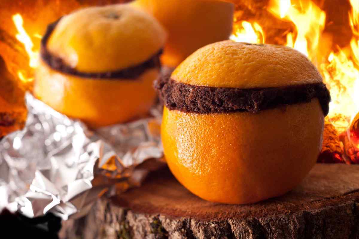 Gâteau au chocolat cuit dans une orange 