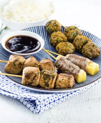 Petites brochettes d'agneau façon Yakitori