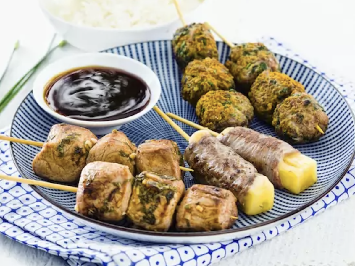 Petites brochettes d'agneau façon Yakitori