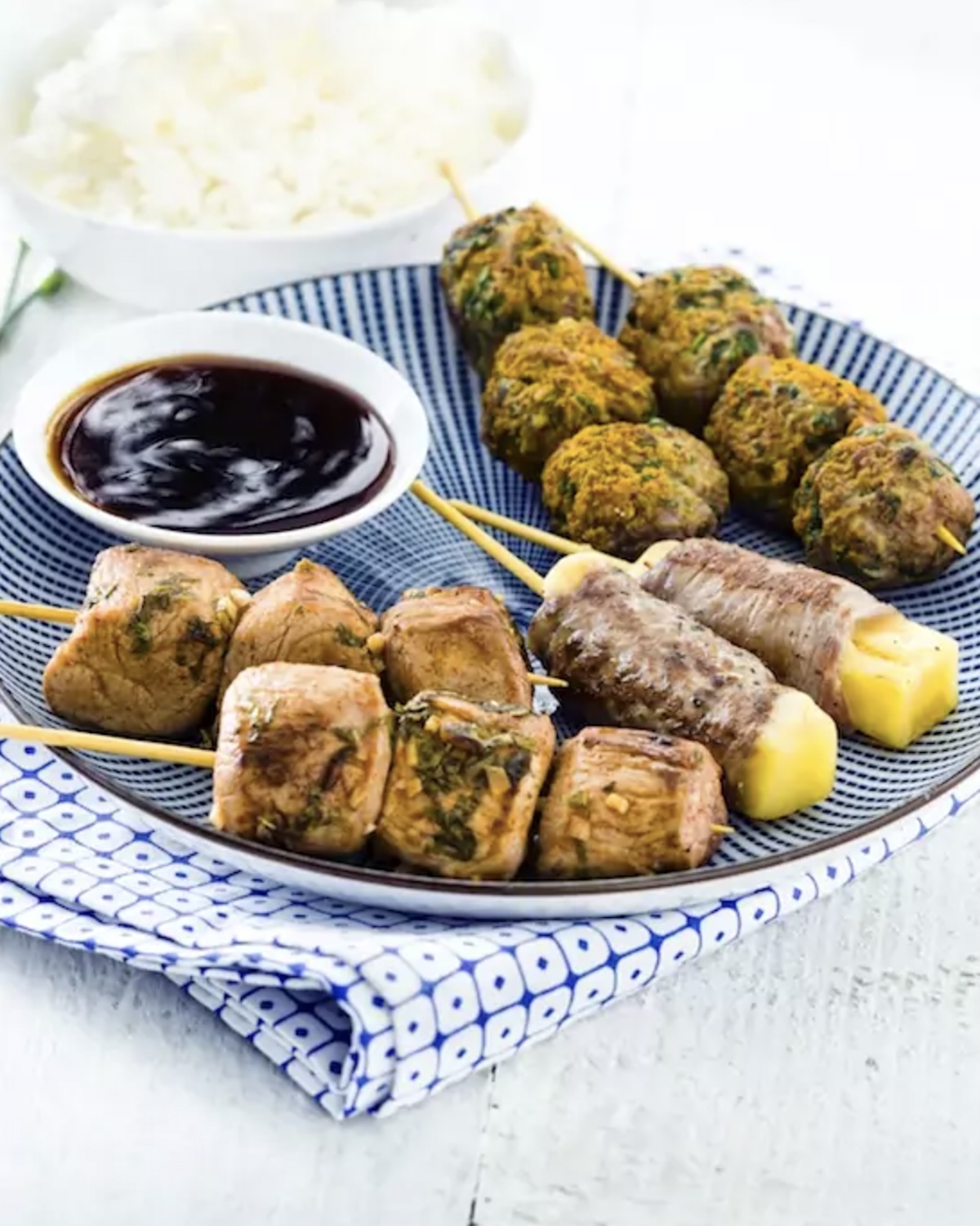 Petites brochettes d'agneau façon Yakitori