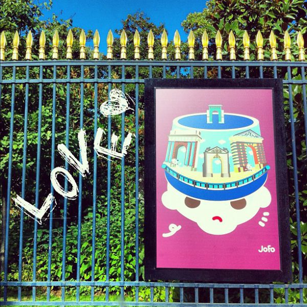 JOFO à l'honneur sur les grilles du Jardin Public à #Bordeaux ; j'adore !