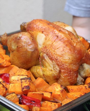 Poulet rôti aux patates douces
