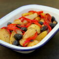 Pommes de terre rôties, poivrons et olives noires façon Jamie Oliver
