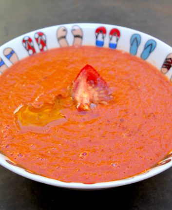 Soupe de tomates rôties