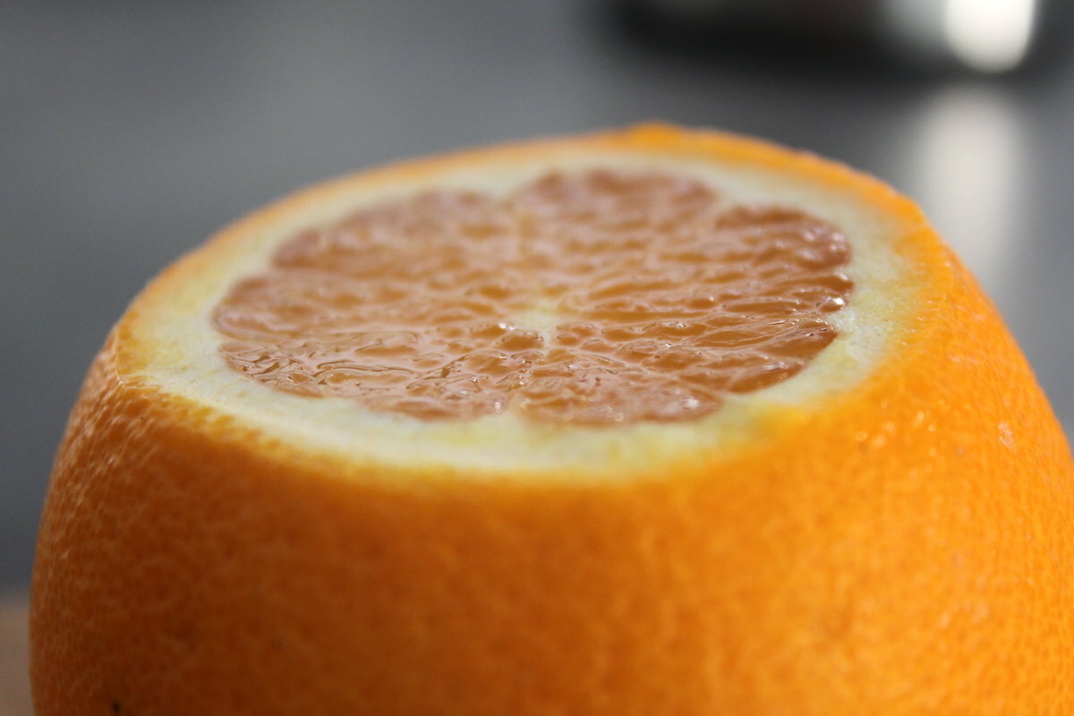 On coupe l'extrémité horizontalement 