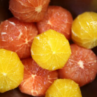 Agrumes pelés à vif